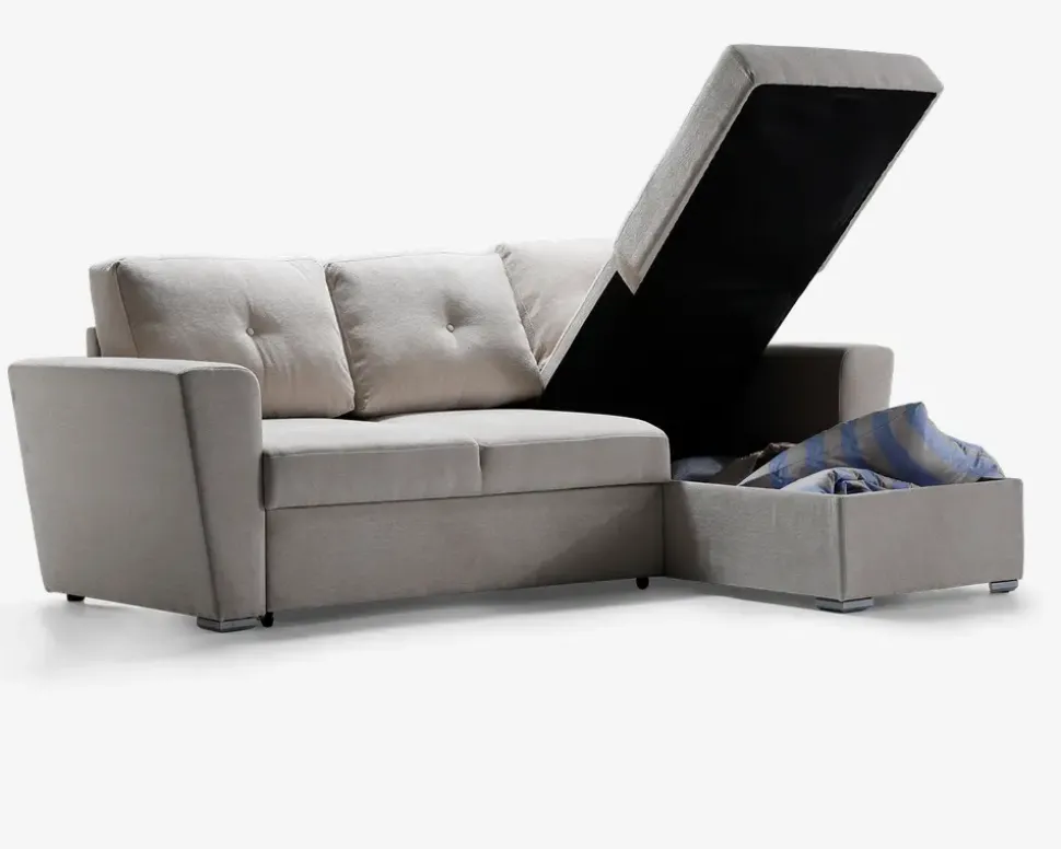 Sovesofa m/posefjedre beige