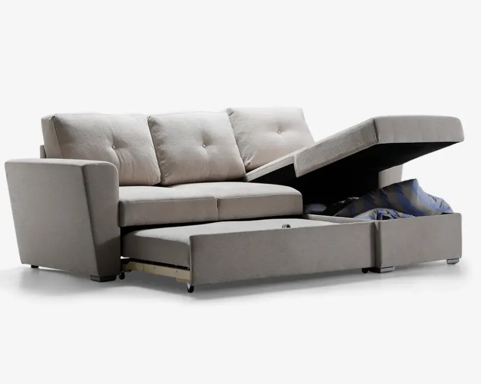 Sovesofa m/posefjedre beige