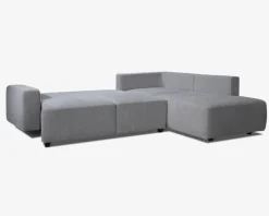 Sovesofa open end højre grå/beige