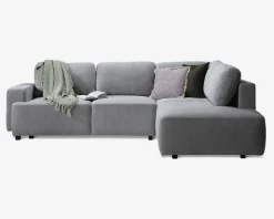 Sovesofa open end højre grå/beige