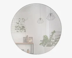 Spejl Cirkel Hvid Ø80 cm