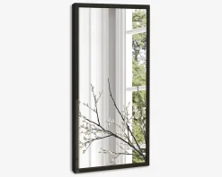 Spejl Gallery sort træ 40x80 cm