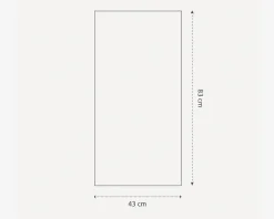 Spejl Gallery sort træ 40x80 cm