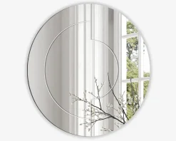 Spejl indgravering I Ø.80 cm