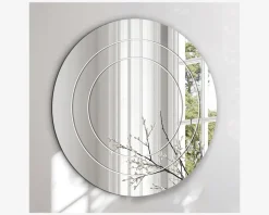 Spejl indgravering II Ø.80 cm