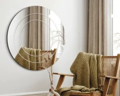 Spejl indgravering II Ø.80 cm