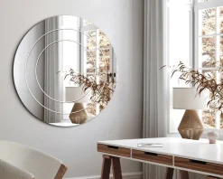 Spejl indgravering II Ø.80 cm