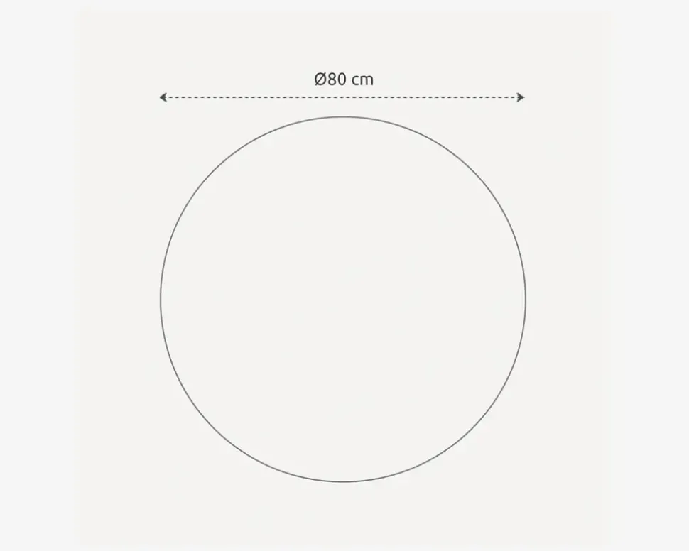 Spejl indgravering II Ø.80 cm