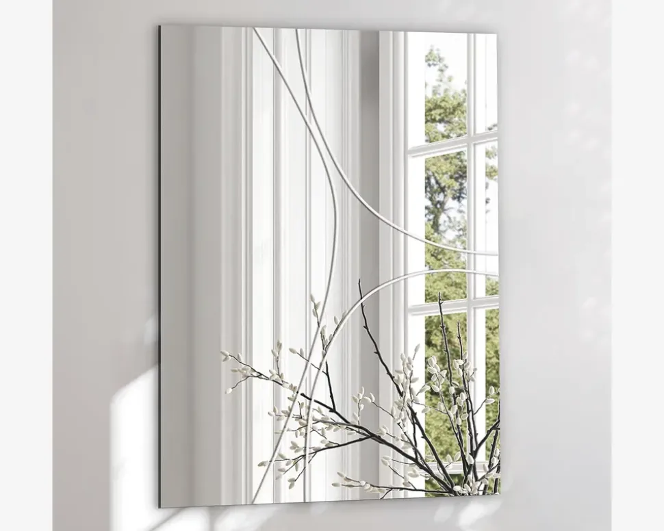 Spejl indgravering 60x80 cm