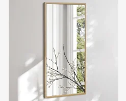 Spejl slim egetræ 40x80 cm