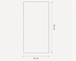 Spejl slim sort træ 40x80 cm
