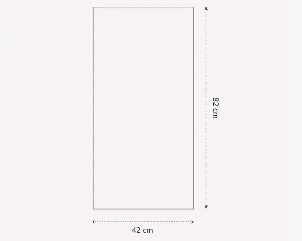 Spejl slim sort træ 40x80 cm