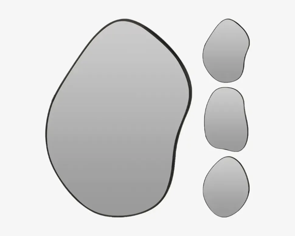 Spejl Sort H.40 x B.30 cm