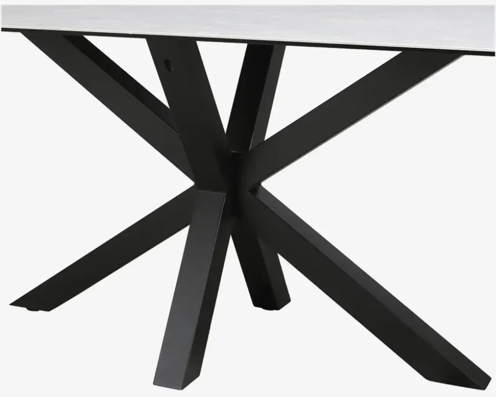 Spisebord Heaven grå B. 100 x L. 200 cm