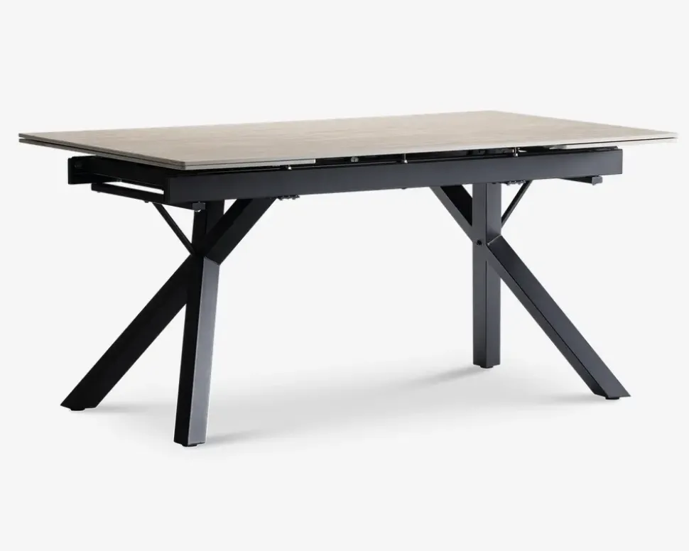 Spisebord i travertin farvet keramik