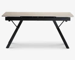 Spisebord i travertin farvet keramik