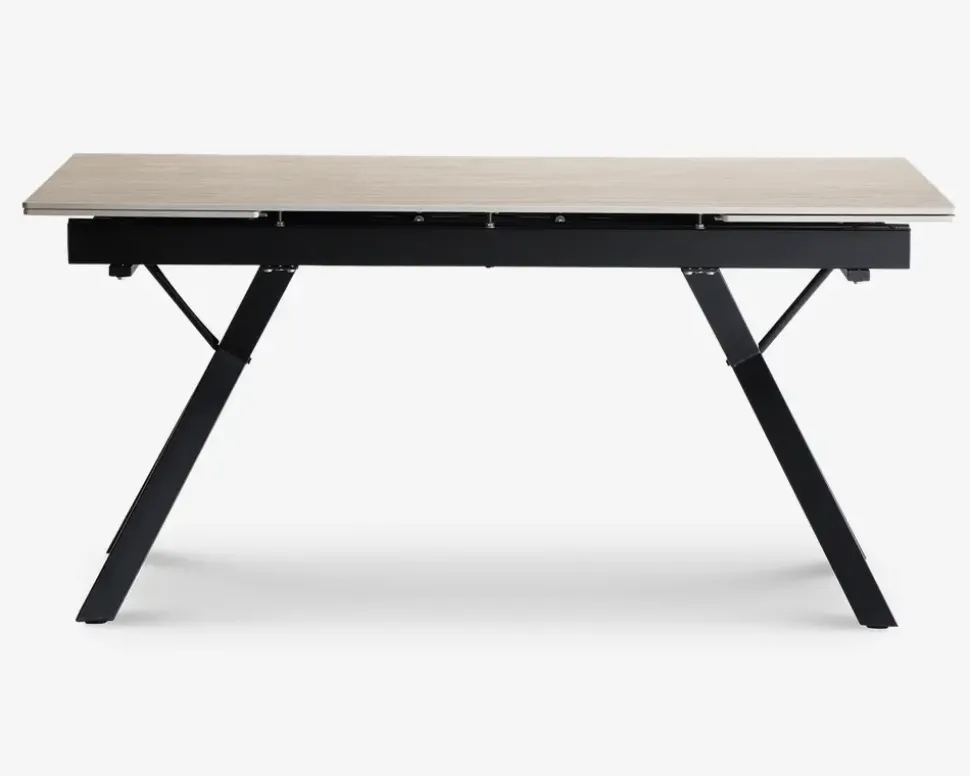 Spisebord i travertin farvet keramik