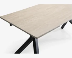 Spisebord i travertin farvet keramik