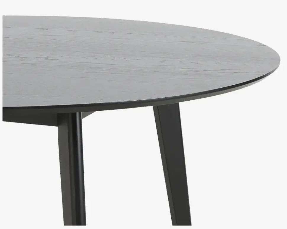 Spisebord Roxby Ø. 140 cm sort