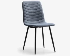 Spisebordsstol i blåt møbelstof