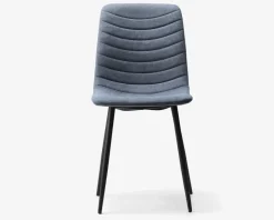Spisebordsstol i blåt møbelstof
