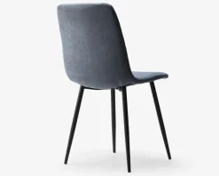 Spisebordsstol i blåt møbelstof