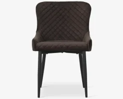 Spisebordsstol i brun velour