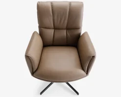 Spisebordsstol i Cappuccino farvet læder