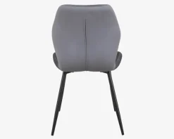 Spisebordsstol i grå velour