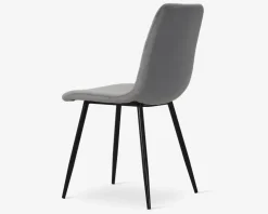 Spisebordsstol i grå velour