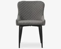 Spisebordsstol i grå velour