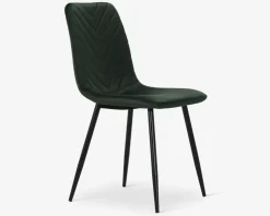 Spisebordsstol i grøn velour