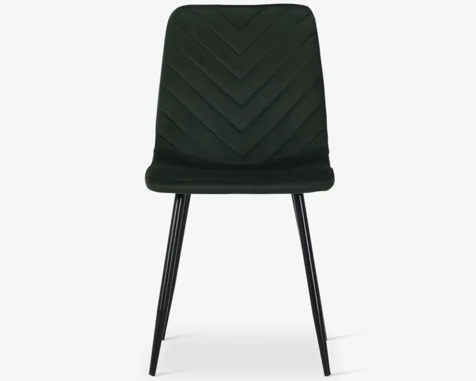 Spisebordsstol i grøn velour