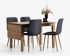 Spisebordsstol i gråt møbelstof