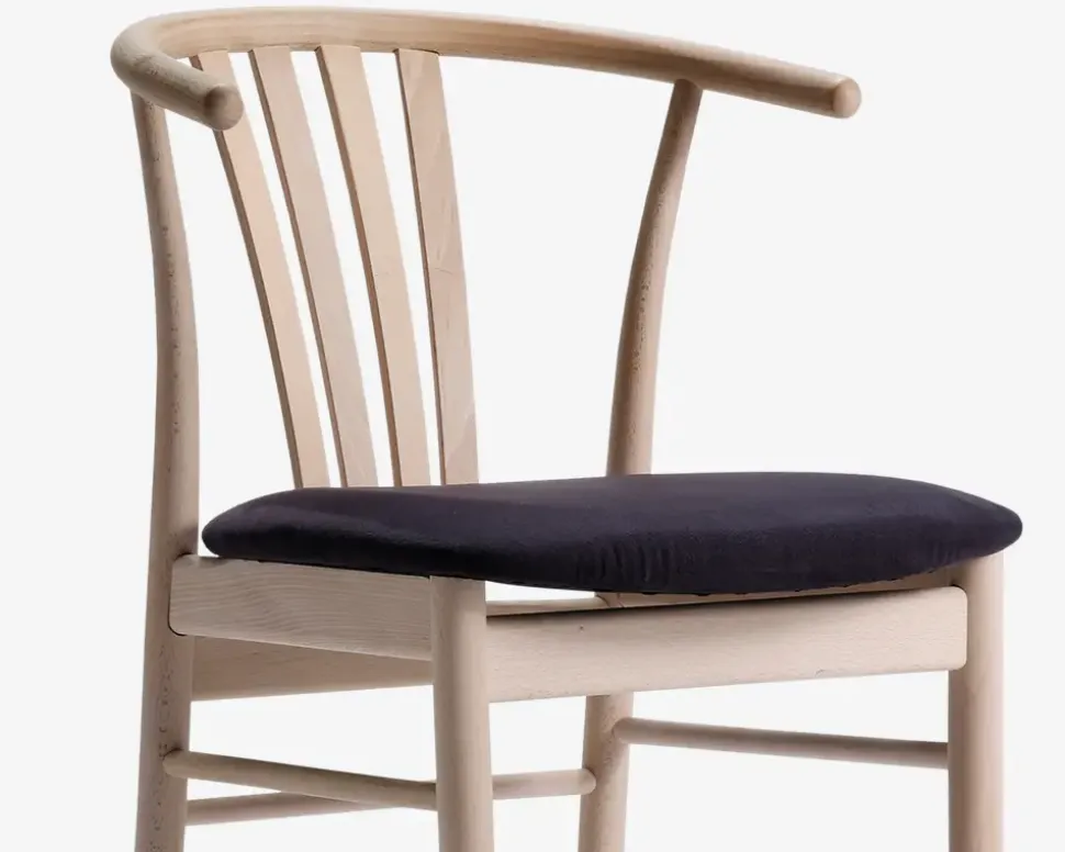 Spisebordsstol i massiv ubehandlet bøg