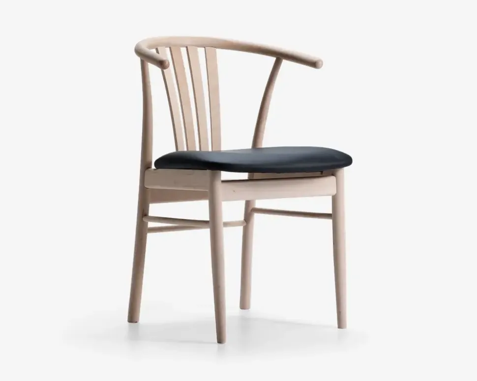 Spisebordsstol i massiv ubehandlet bøg