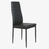 Spisebordsstol i sort kunstlæder