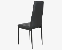 Spisebordsstol i sort kunstlæder