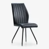Spisebordsstol i sort kunstlæder