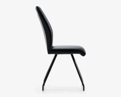 Spisebordsstol i sort kunstlæder