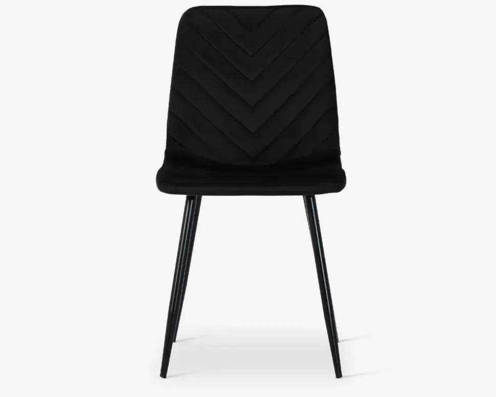 Spisebordsstol i sort velour