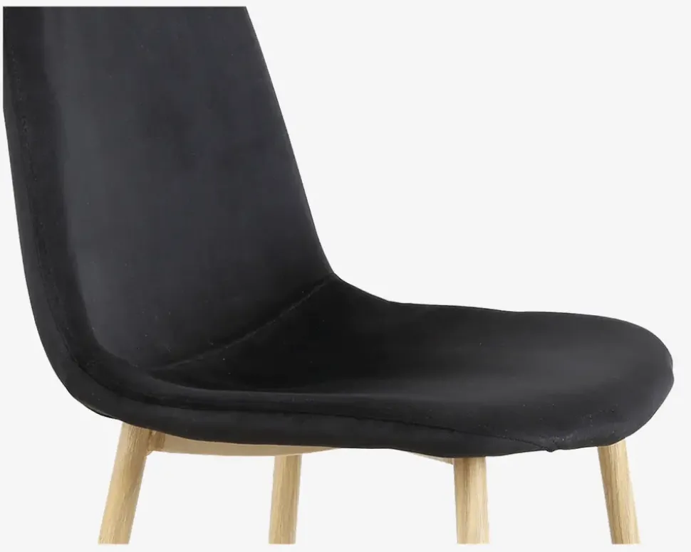 Spisebordsstol i sort velour