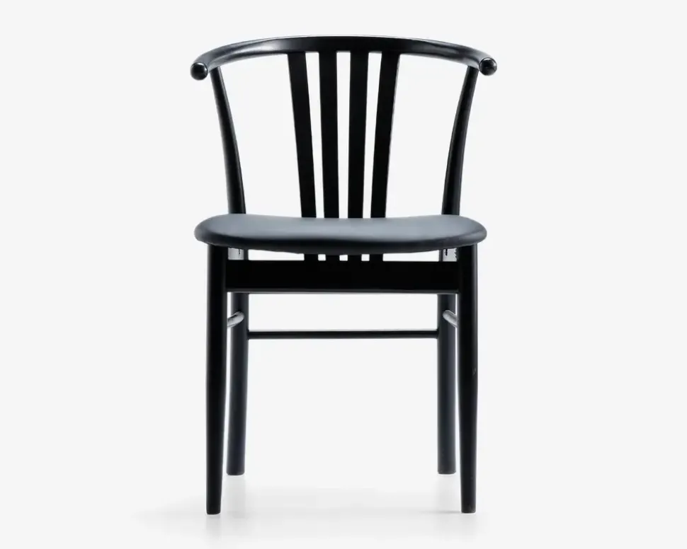 Spisebordsstol i sortlakeret bøg