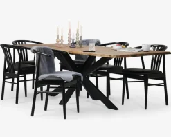 Spisebordsstol i sortlakeret bøg