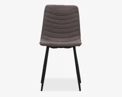 Spisebordsstol i taupe farvet møbelstof