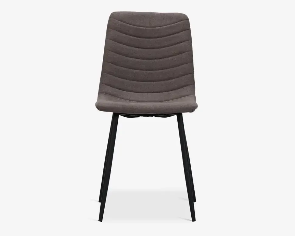 Spisebordsstol i taupe farvet møbelstof