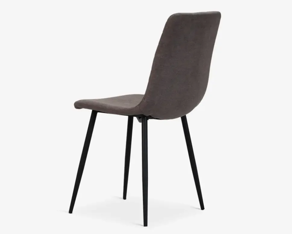Spisebordsstol i taupe farvet møbelstof