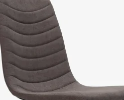 Spisebordsstol i taupe farvet møbelstof