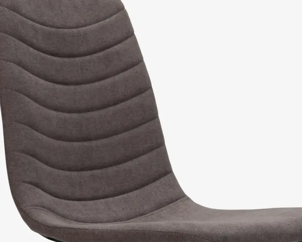 Spisebordsstol i taupe farvet møbelstof