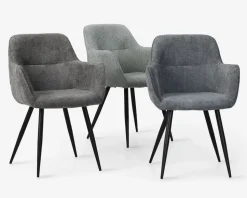 Spisebordsstol med armlæn i grå